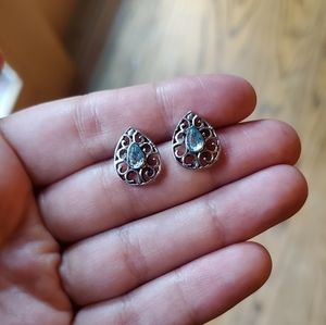 NWOT Baby Blue Teardrop Studs Earrings